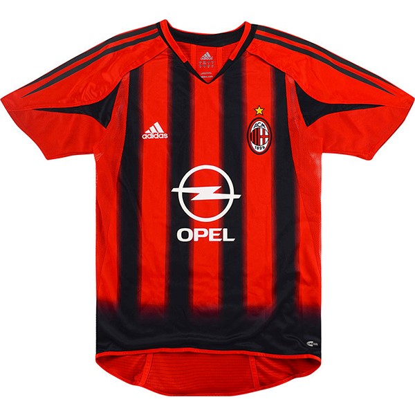 Tailandia Camiseta AC Milan Replica Primera Ropa Retro 2004 2005 Rojo